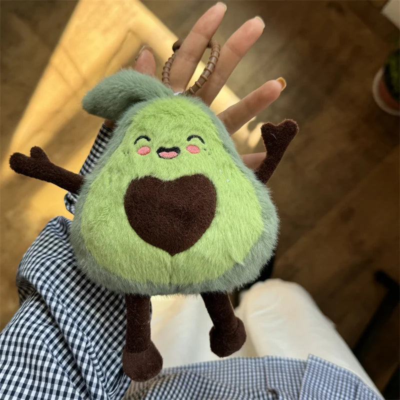 Fruit Plush Keychains | Watermelon, Avocado & Apple Charms, 5" | 13 cm — image 2