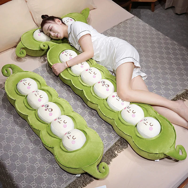 Edamame Body Pillow - Long Soft Pea Pod Plush Cushion, 35-47" | 90-120 cm — image 4