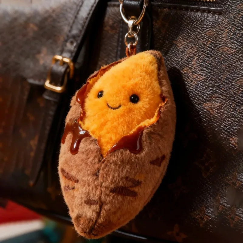Roasted Sweet Potato Plush Keychain | Simulation Snack Pendant — image 5