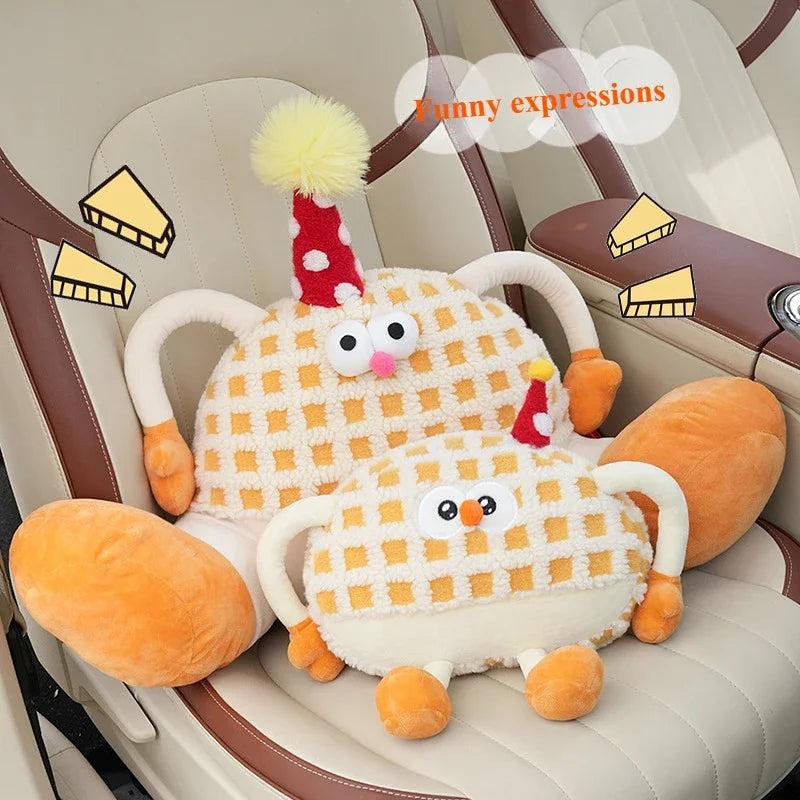 Birthday Waffle Cushion Plushie for Head/Lumbar Support, 14-20" | 35-50 cm — image 3