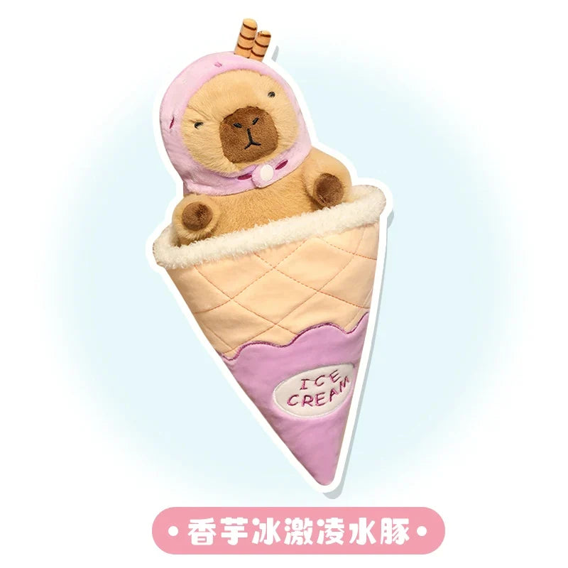 Ice Cream Capybara Plush Toy - Soft Dessert Animal & Nest, 8-13" | 20-33 cm — image 12