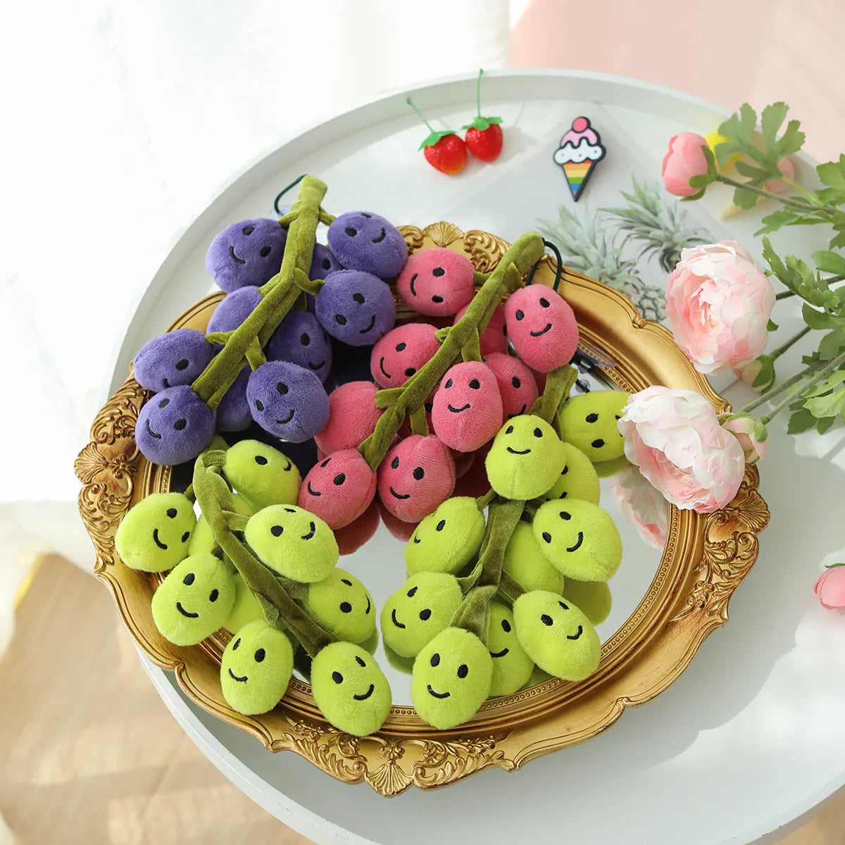 Plushie Smiling Stem of Grapes, 8-10" | 20-26 cm — image 1