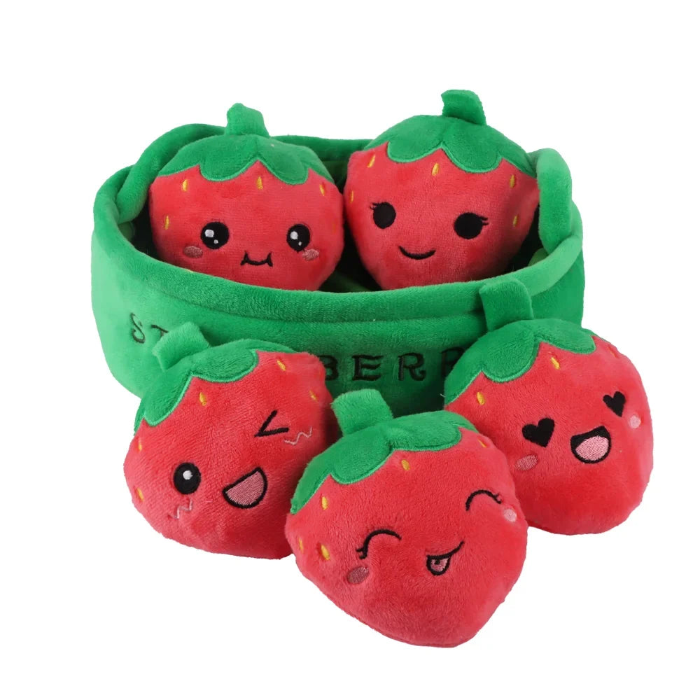 Strawberry Basket Plushie, 8" | 20 cm — image 1