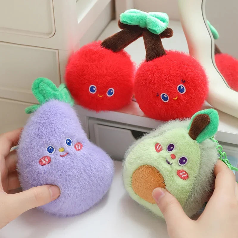 Simulation Fruits & Vegetables Plush Pendant Set | 18 Styles, 9 cm Each — image 3