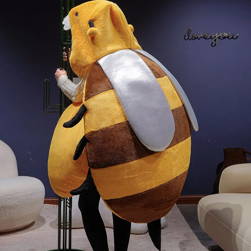 Giant Bee Plush Pillow | Soft Stuffed Bumble Bee Toy, 60–100cm — image 4