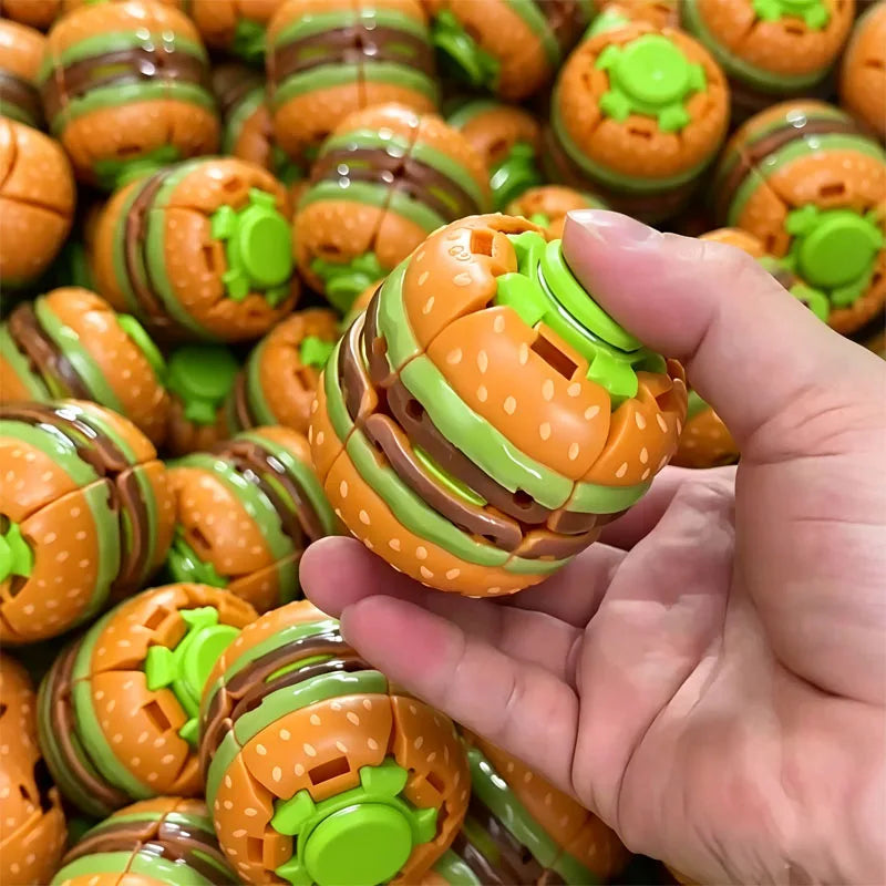 Hamburger Fidget Spinner — Press to Spin Stress Relief Toy – product image 3
