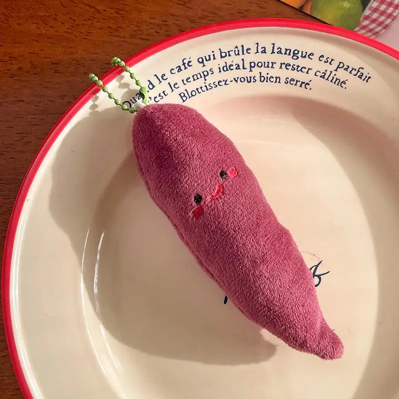 Purple Sweet Potato Plush Keychain | Cute Stuffed Vegetable Pendant — image 6