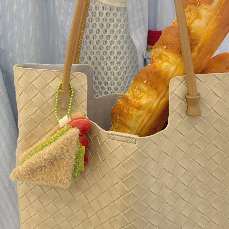 Food-Shaped Plush Keychain Set | Hamburger, Cake & Sandwich Stuffed Pendants — image 4