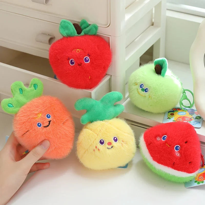 Simulation Fruits & Vegetables Plush Pendant Set | 18 Styles, 9 cm Each — image 2