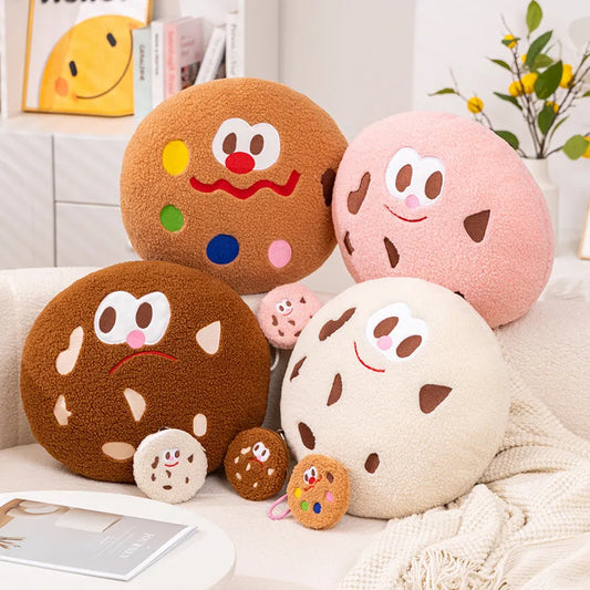 Cookie Plush Pillow & Coin Purse | Soft Biscuit Decor, 4–16" | 11–40 cm — image 1
