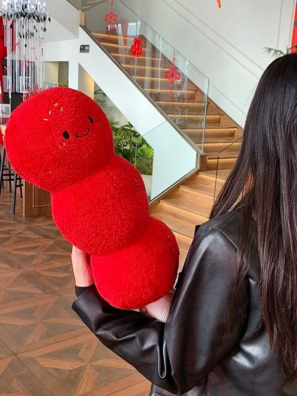 Candied Strawberry Tanghulu Body Pillow | Long Plush Bolster, 24–39" | 60–100 cm — image 2