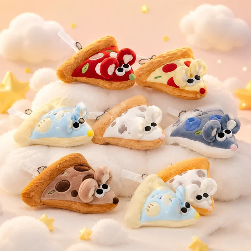 Pizza Mouse Stuffed Plush Toy | Mouse & Pizza Slice Set, 6\ | 15 cm" — image 2