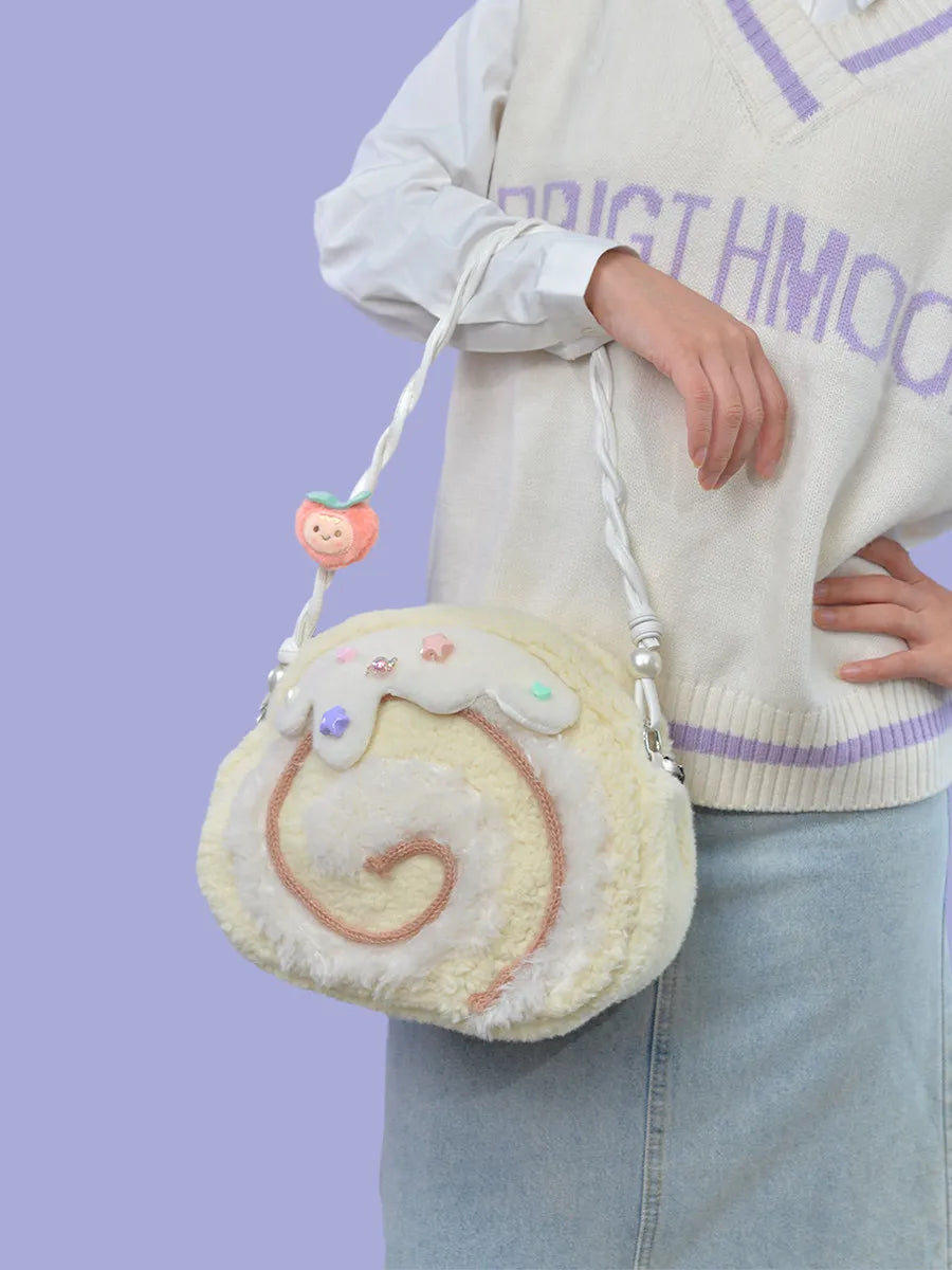 Cake Roll Plushie Shoulder Bag, 11"x9" | 28x23 cm — image 4