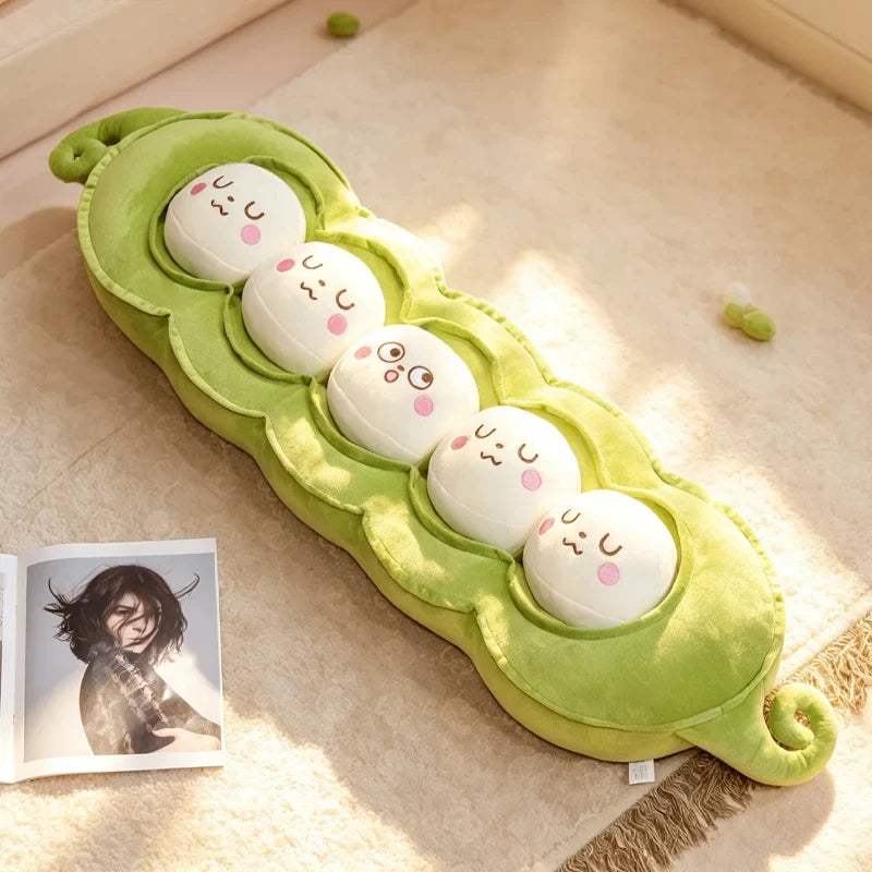 Edamame Body Pillow - Long Soft Pea Pod Plush Cushion, 35-47" | 90-120 cm — image 12
