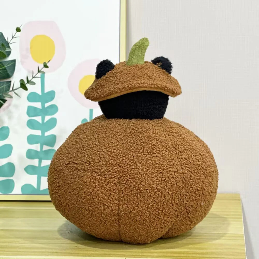 Halloween Pumpkin Plush Pillow - Soft Spooky Ghost Pumpkin, 9-13" | 24-33 cm — image 4
