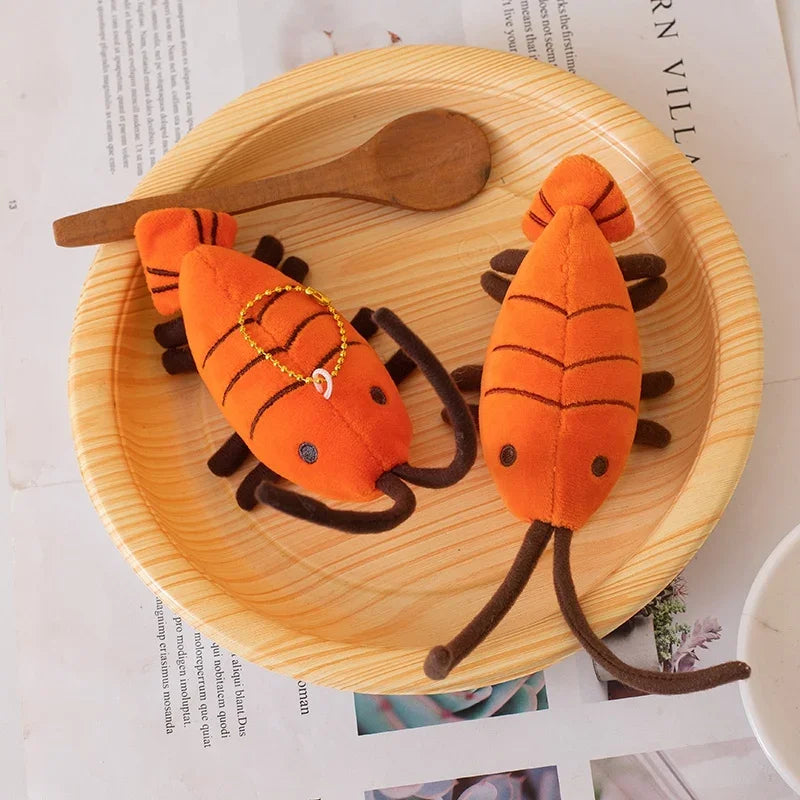 Prawn Plush Keychain | Cute Shrimp Bag Charm, 10cm — image 2