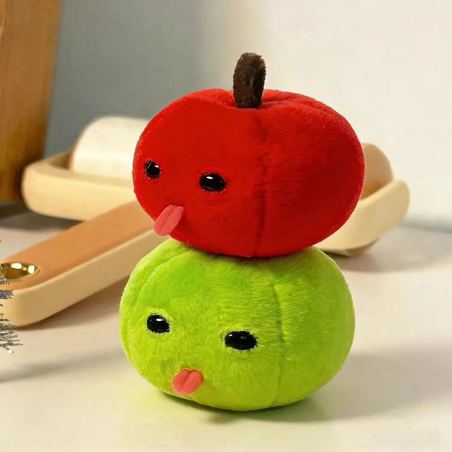 Apple Plush Keychain - Mini Red & Green Fruit Charm — image 7