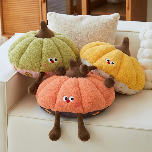 Pumpkin Plush Pillow - Soft Cartoon Gourd Cushion, 16" | 40 cm — image 1