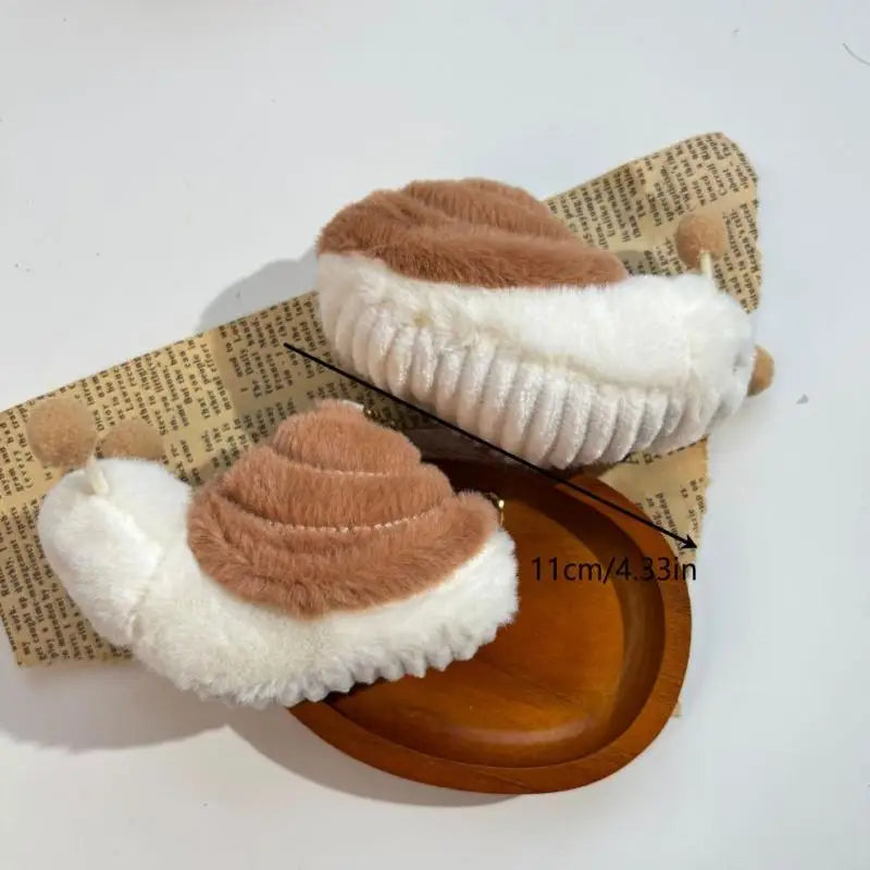 Snail Plush Keychain | Soft Animal Bag Charm, 4" | 11 cm — image 6