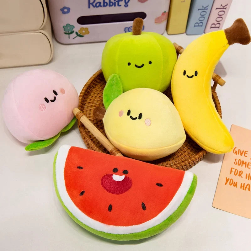 Cheerful Cartoon Fruit & Veggie Plushies, Many Varieties — image 2