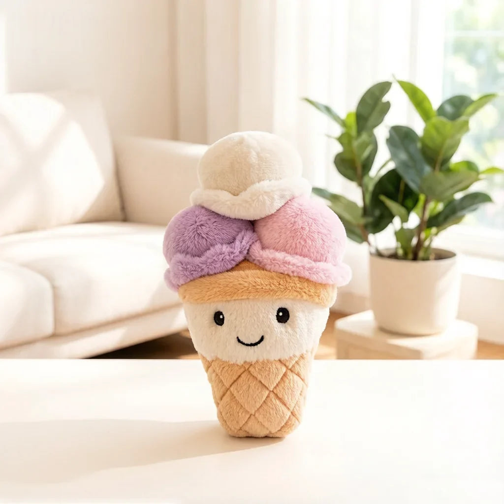 Ice Cream Scoop Plush Toy - Smiling Cone with Legs, 4-12" | 11-30 cm — image 6