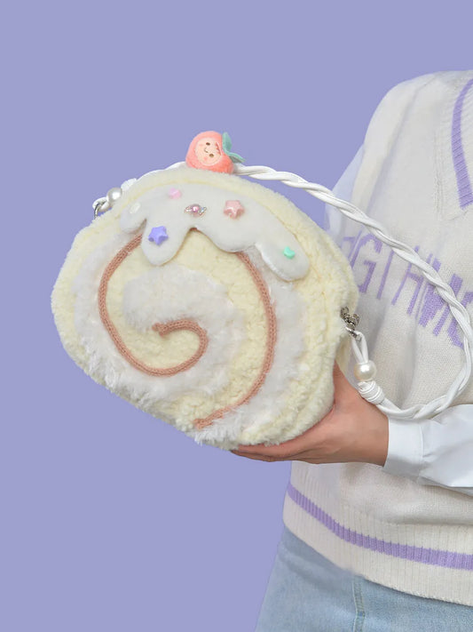 Cake Roll Plushie Shoulder Bag, 11"x9" | 28x23 cm — image 1