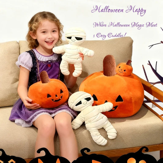Halloween Pumpkin Mummy Plush Toy | Spooky Vegetable Stuffed Animal — image 1