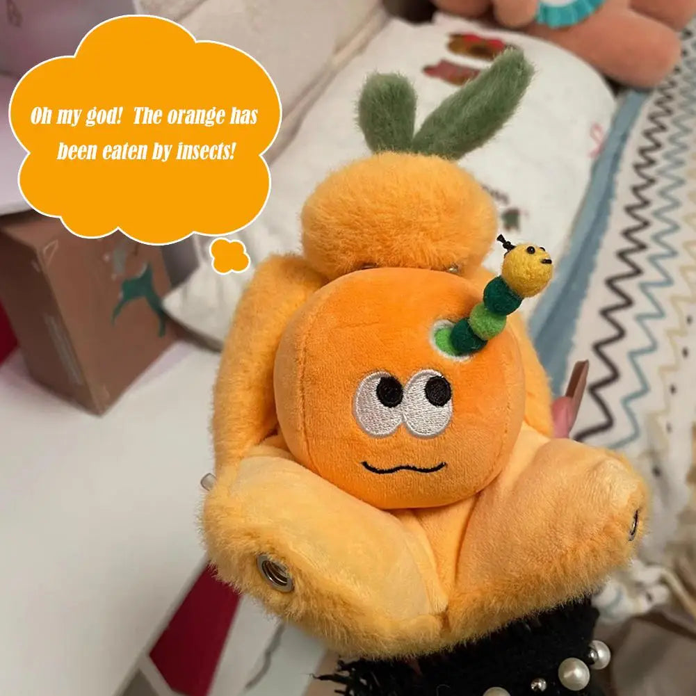 Peelable Orange Segments Plush Keychain | Lifelike Simulation Fruit Toy — image 2