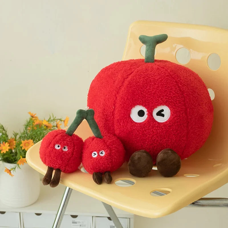 Cherry Plush Toy - Soft Fruit Pillow, 5-22" | 12-55 cm — image 2