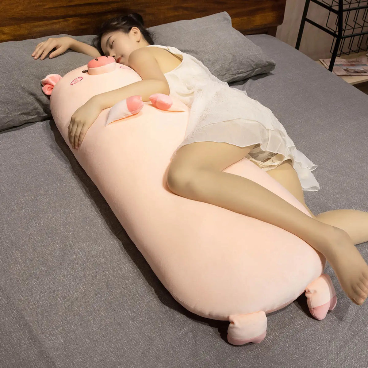 Piggy Plush Throw Pillow - soft Long Pig Cushion, 28-35" | 70-90 cm — image 6