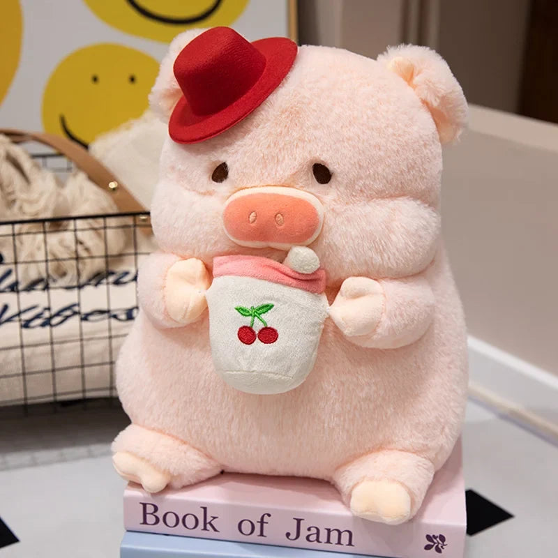 Milk Tea Pig Plush Toy - Soft Pig in Cup Pillow, 14-18" | 35-45 cm — image 9