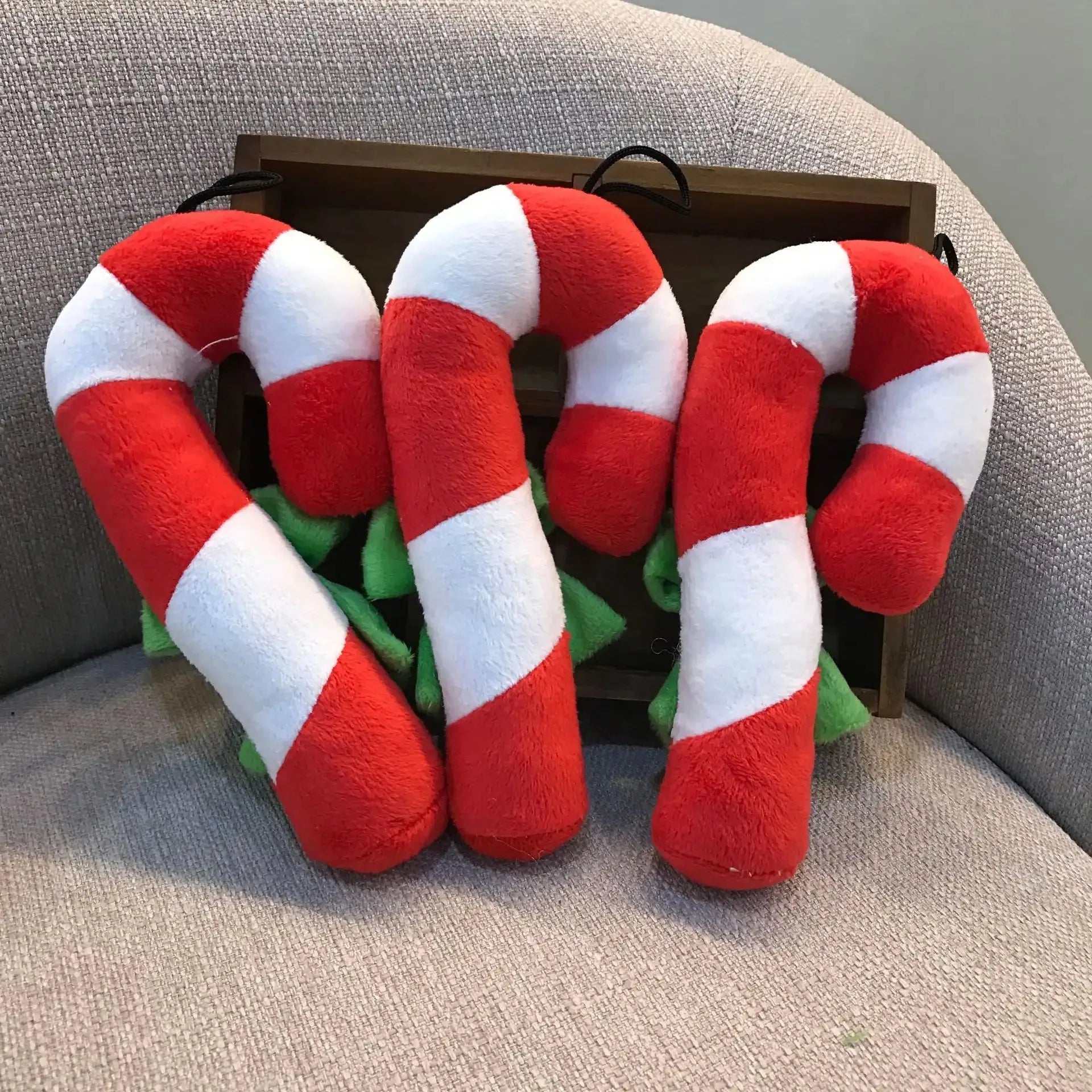 Plushie Candy Cane Hanging Decoration, 7" | 17 cm — image 2
