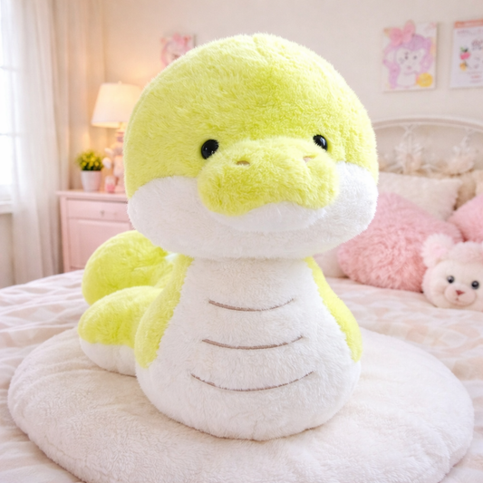 Noodles the Long Green Fluffy Snake — image 1