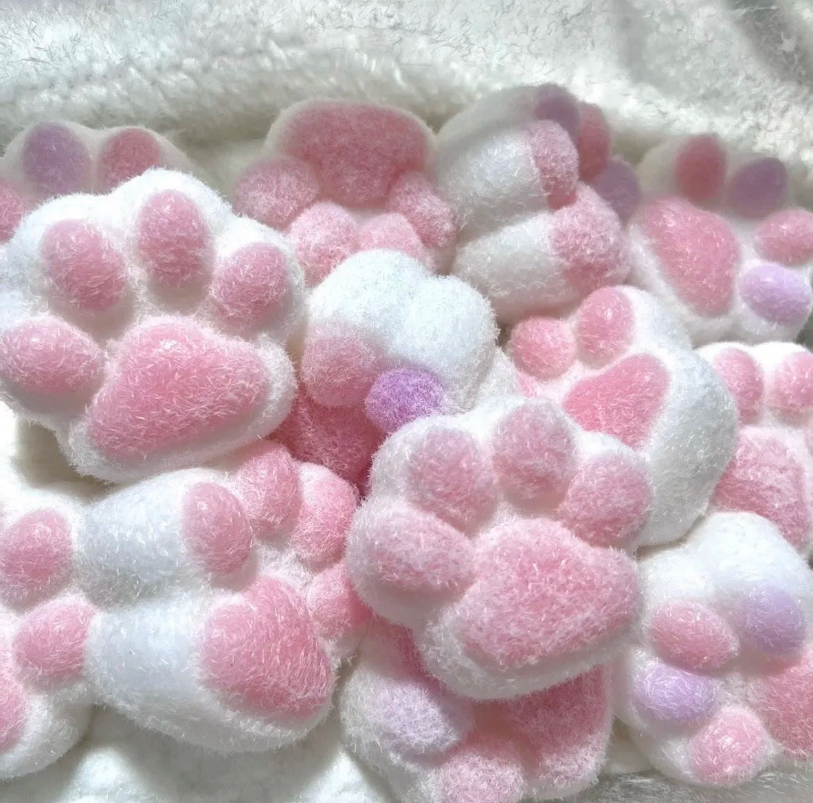 Handmade Silicone Cat’s Paw Stress Relief Taba Squishy Toy with Flocking – product image 3
