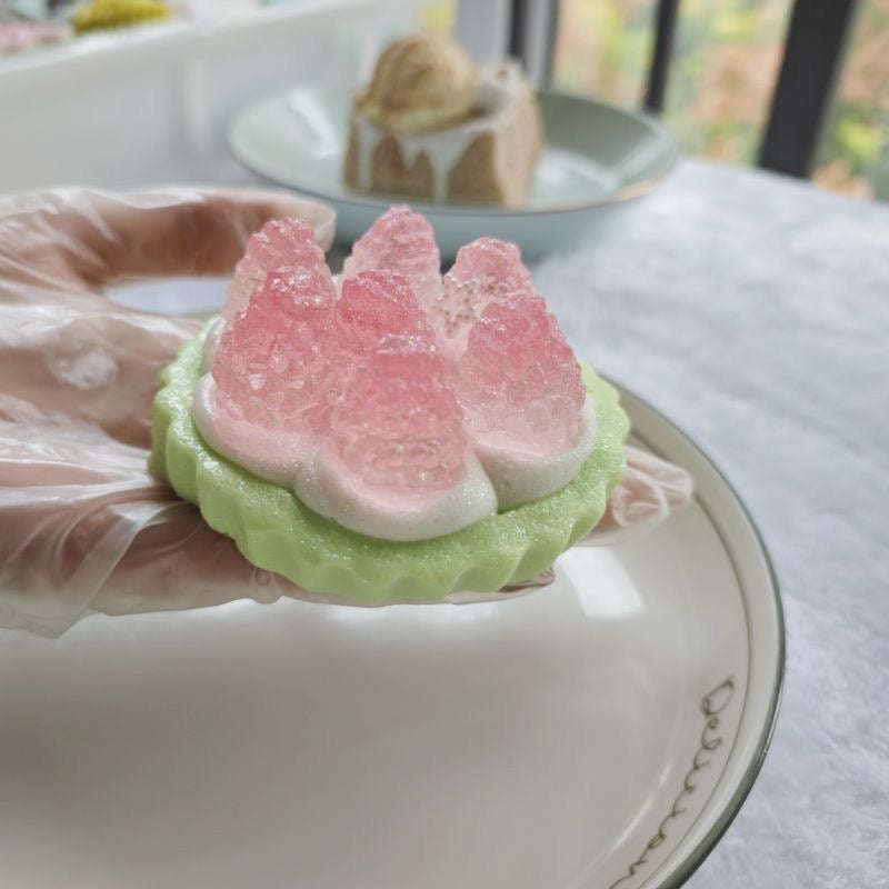 Transparent Strawberry Tart Taba Squishy Toy – product image 6