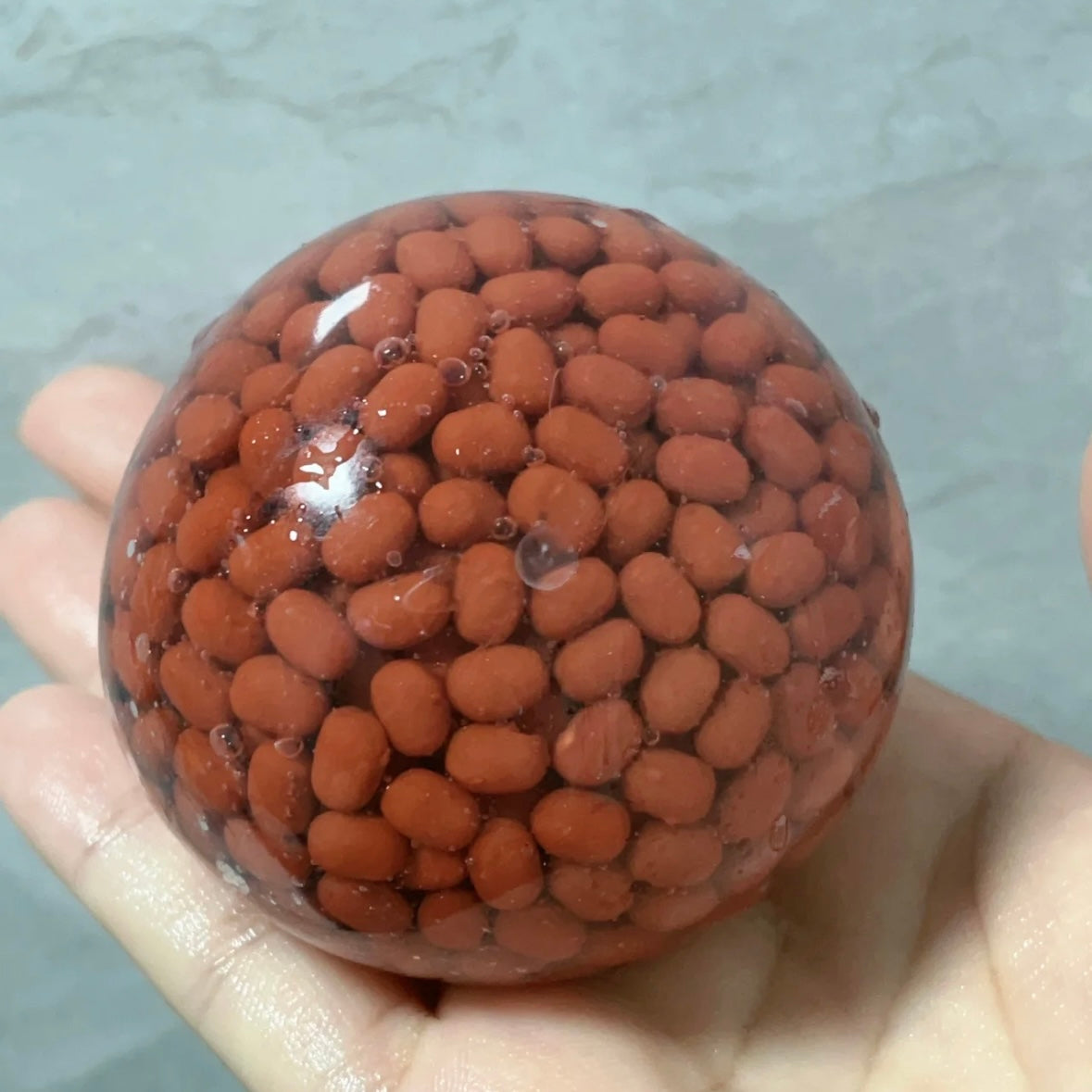 5.8cm Green Bean Red Bean Handmade Stress Balls – product image 2