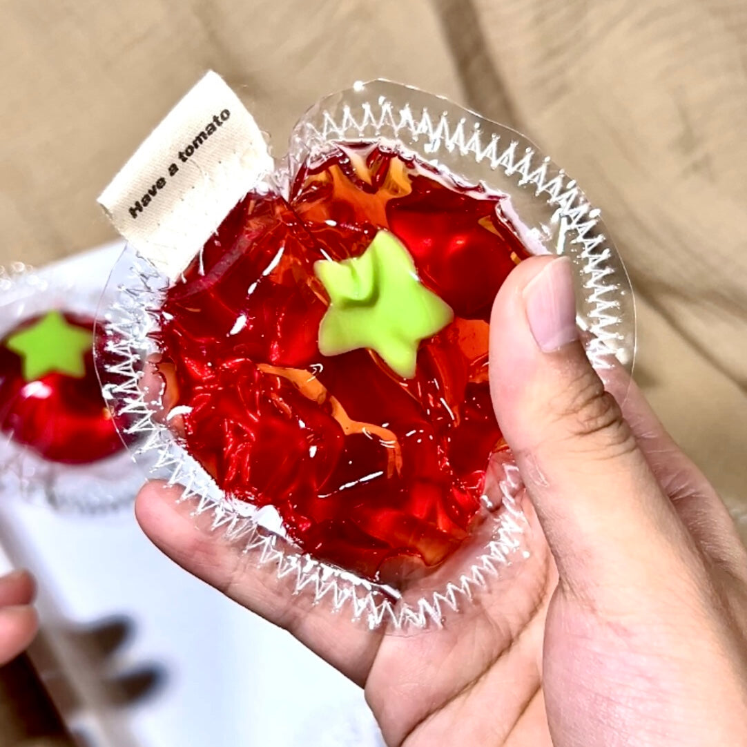 Handmade Transparent Tomato Taba Squishy Toy – product image 5
