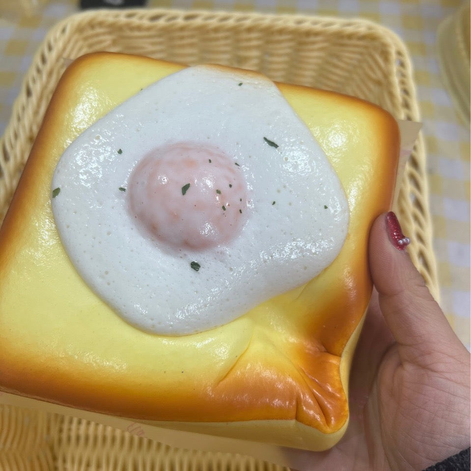 Slow Rising Squishy Egg Toast Stress Relief Decompression Toy – product image 3