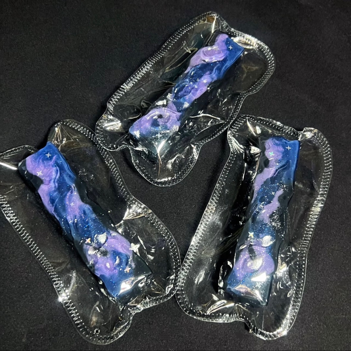 Transparent Handmade Cosmic Strips / Mini Cube Taba Squishy Toy Stress Ball – product image 5