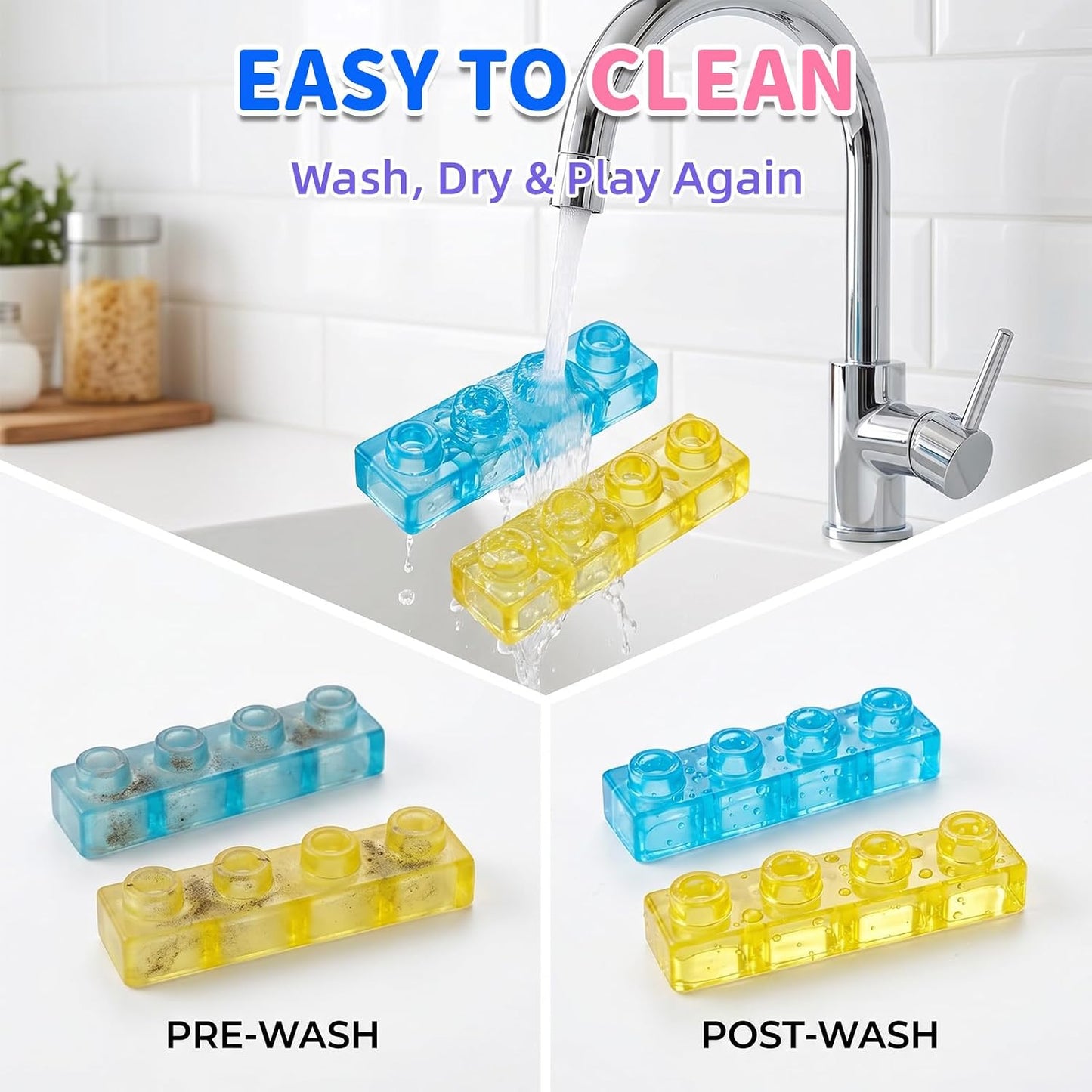 40-Piece Gummy Squishy Building Blocks