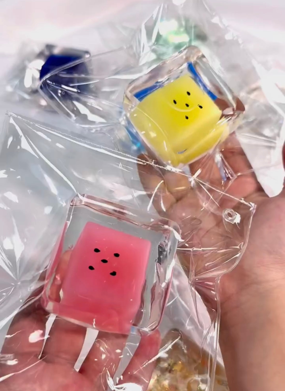 Transparent Watermelon Ice Cube Taba Squishy Toy – product image 5