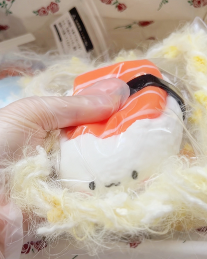 Kitty Salmon Sushi Taba Squishy Toy – product image 3