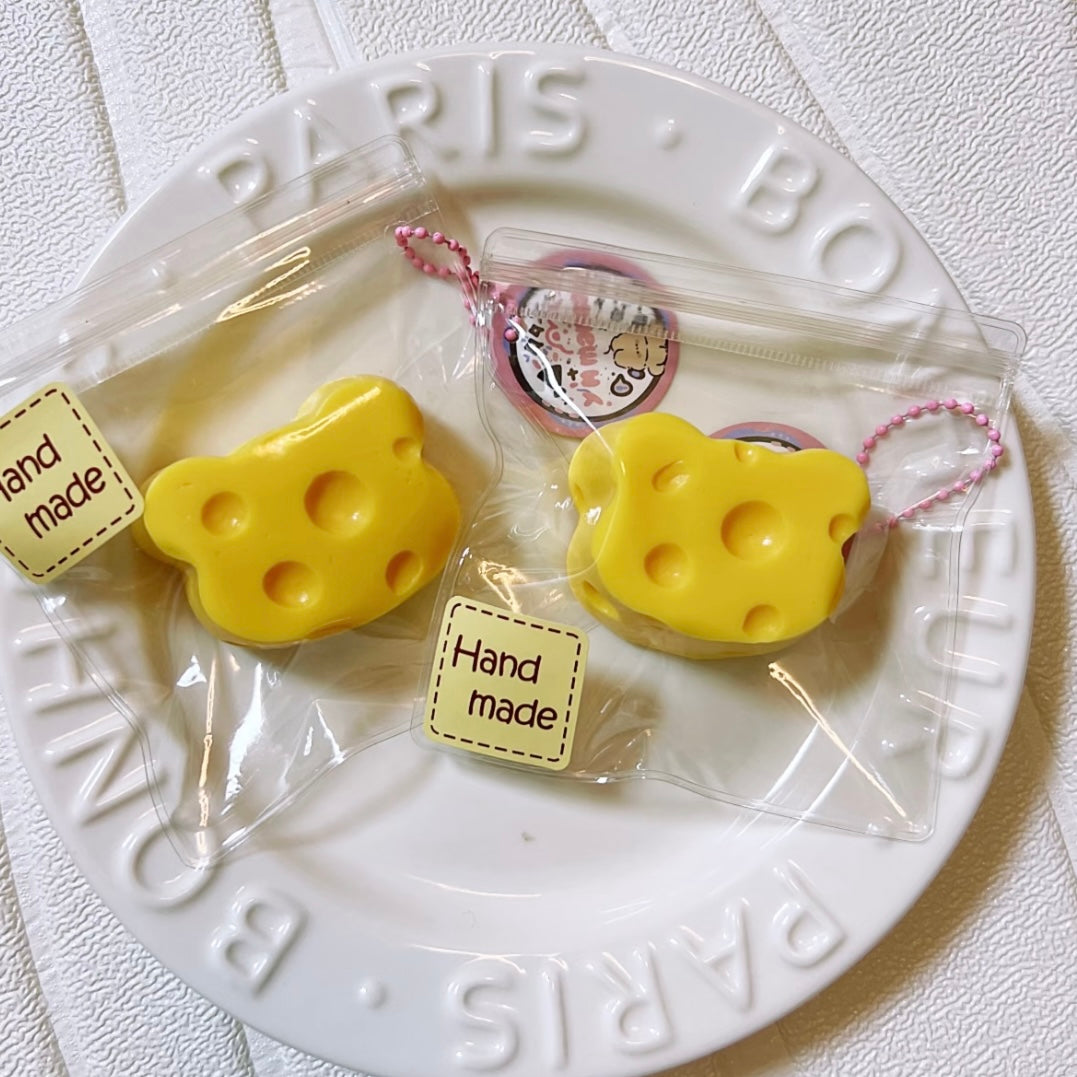 Handmade Bear Shape Cheese Taba Squishy Toy – product image 2