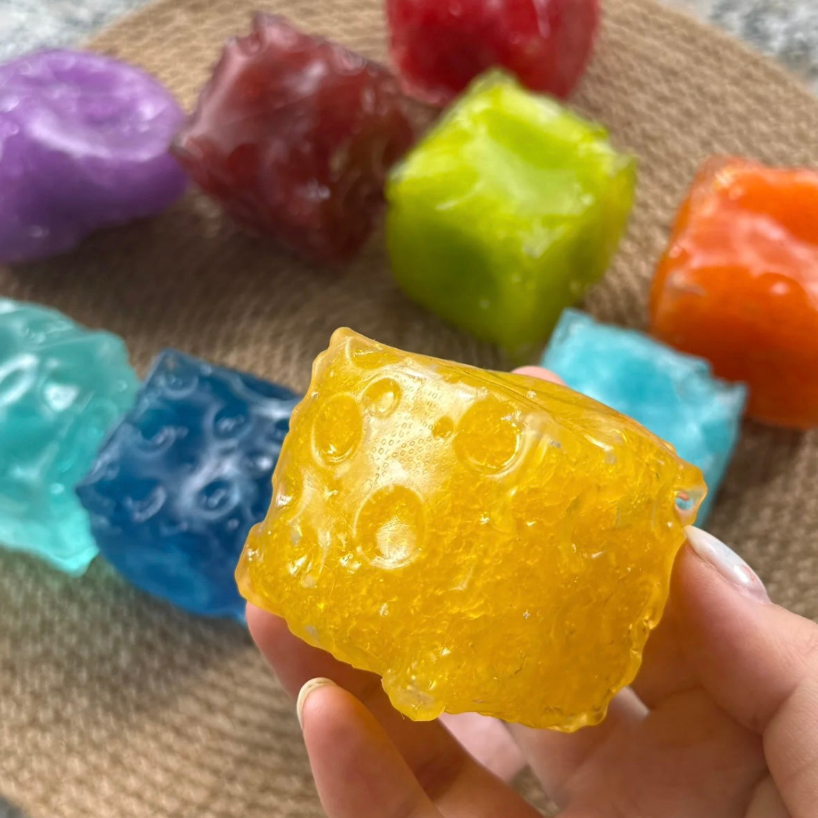 Mini Cheese Crisp Satisfying Sound & Vaseline Handmade Stress Ball – product image 3