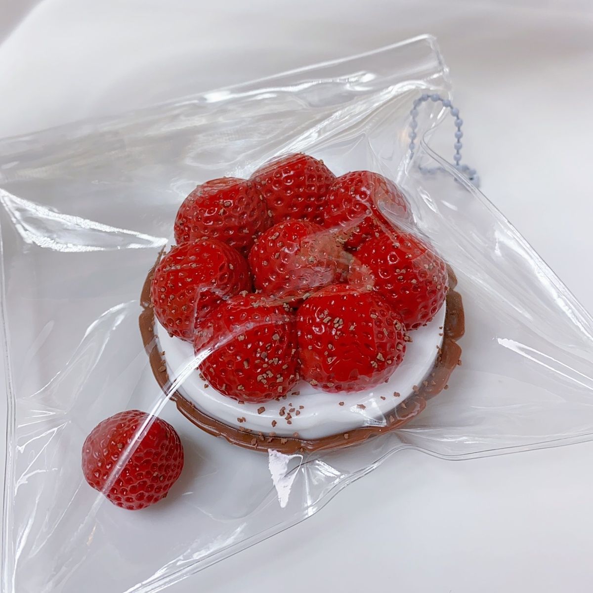 Handmade Silicone Raspberry Strawberry Tart Stress Relief Squishy Toy – product image 7