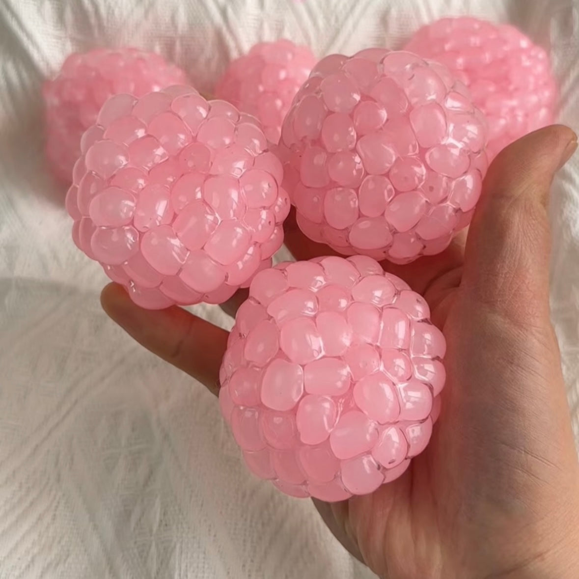 Blue or Pink or Green or White Handmade Stress Balls – product image 9