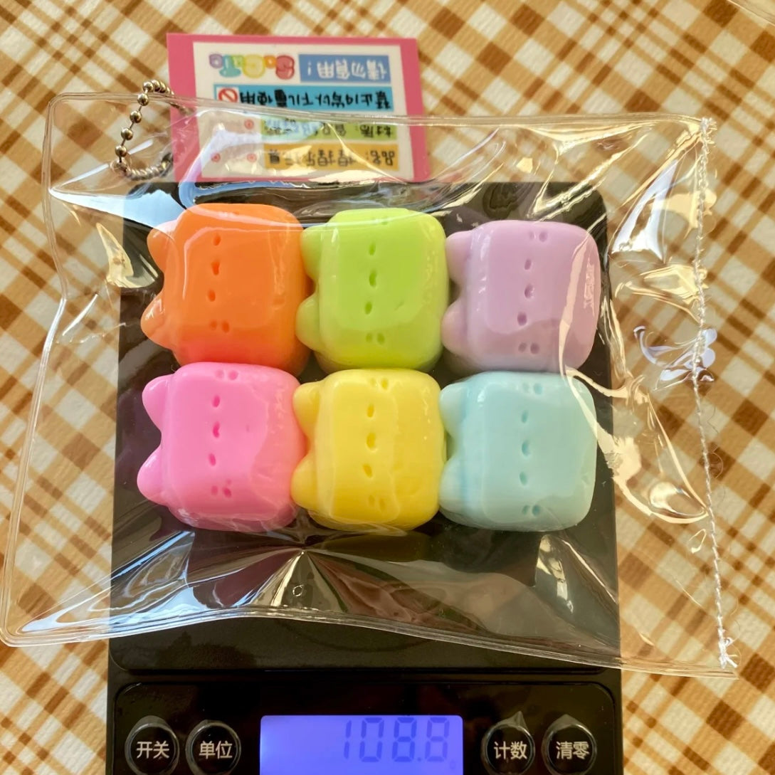 6pcs Handmade Marshmallow Taba Squishy Toy – product image 3