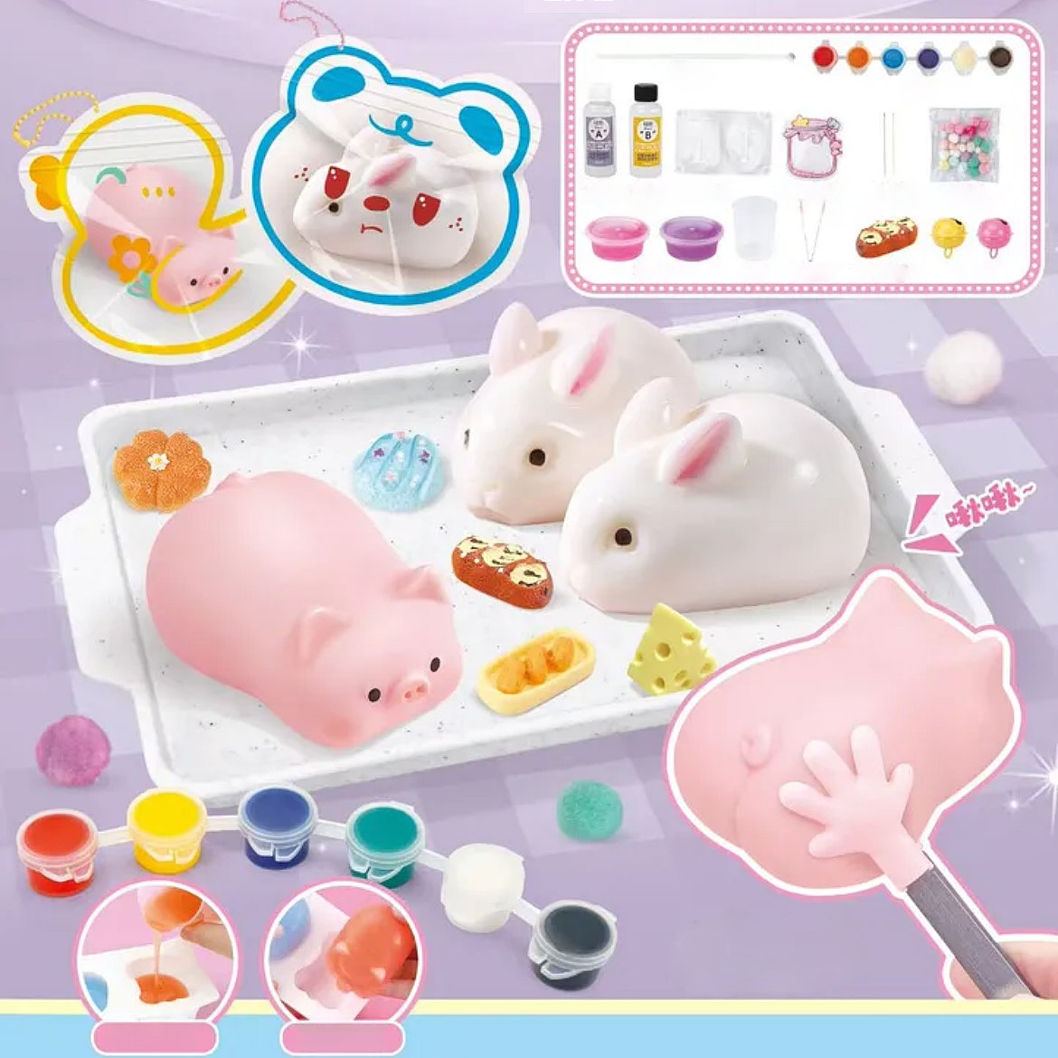 Animal Squishy Making Kit for Starter, No Odor, for Squishy Toy Making  (50ml Part A  + 50ml Part B) – product image 8