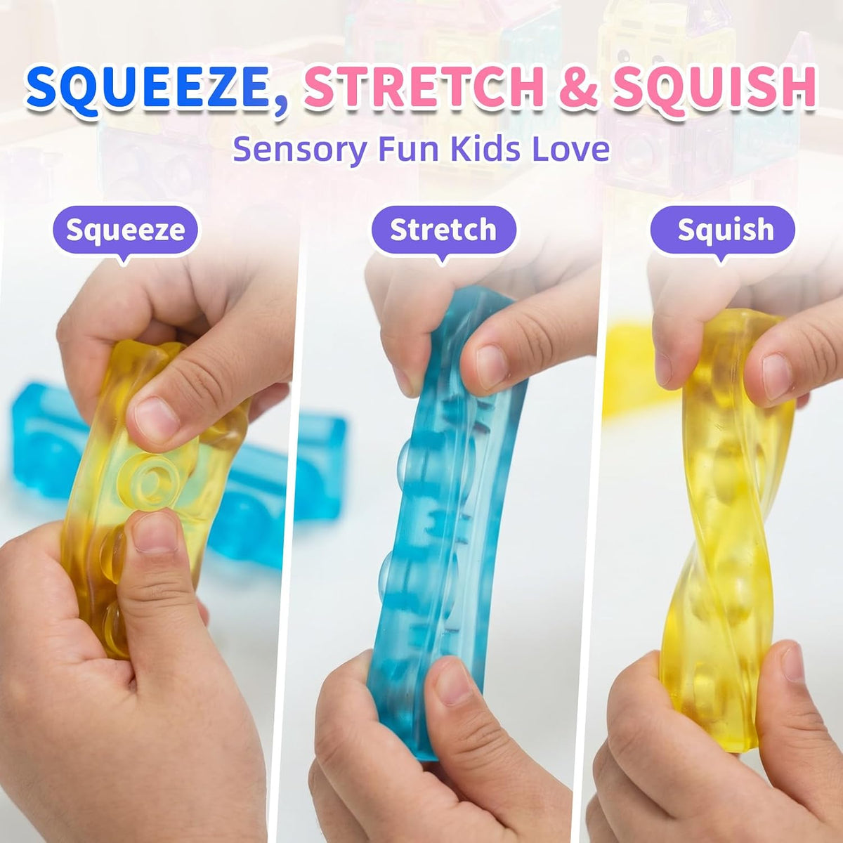 40-Piece Gummy Squishy Building Blocks