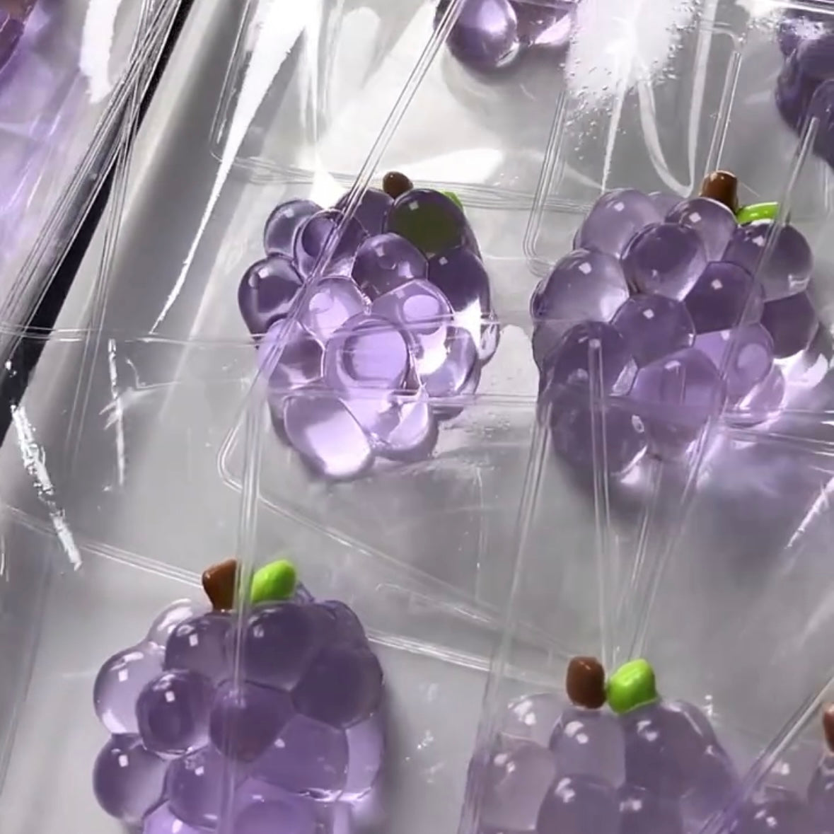 Transparent Green Grape & Banana Taba Squishy Toy – product image 2